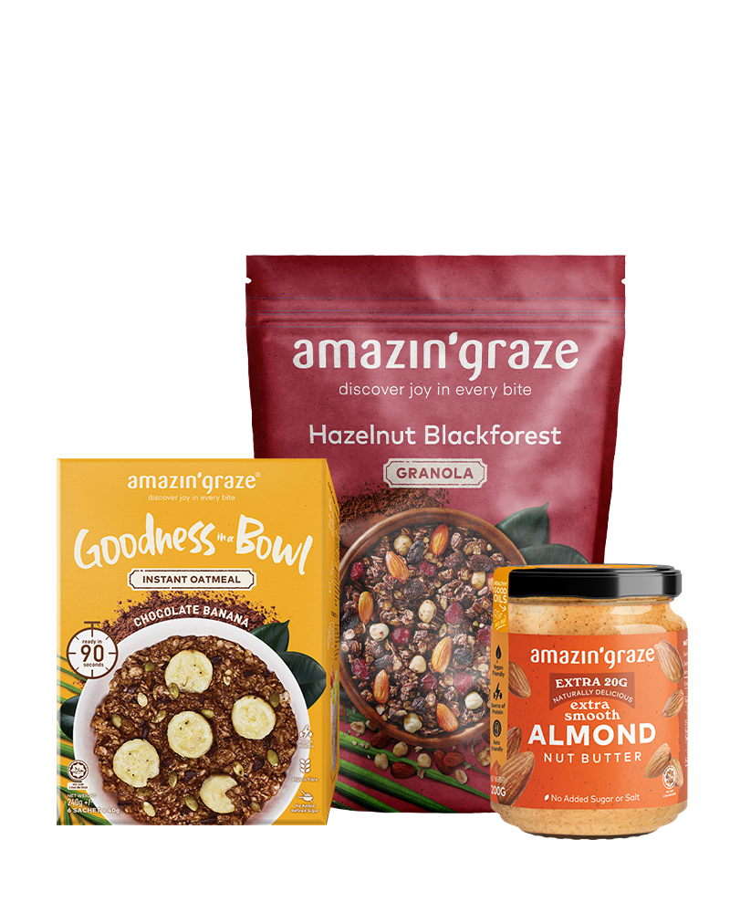 Wholesome 3-in-1 Healthy Breakfast Bundle – Amazin' Graze Malaysia