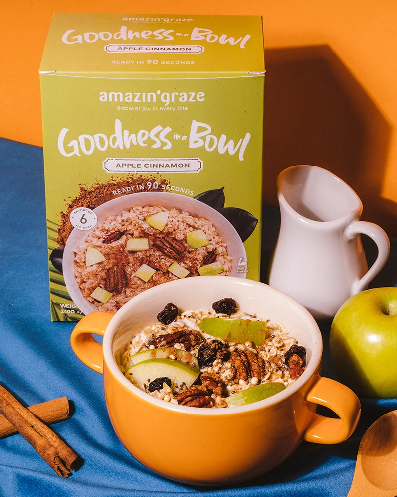 Apple Cinnamon Instant Oatmeal - Amazin' Graze Malaysia