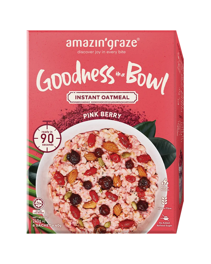 Pink Berry Instant Oatmeal - Amazin' Graze Malaysia