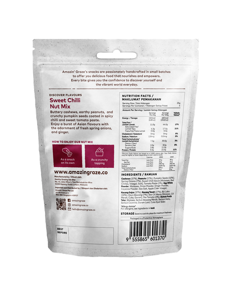 Amazin' Graze Sweet Chili Nut Mix 100g